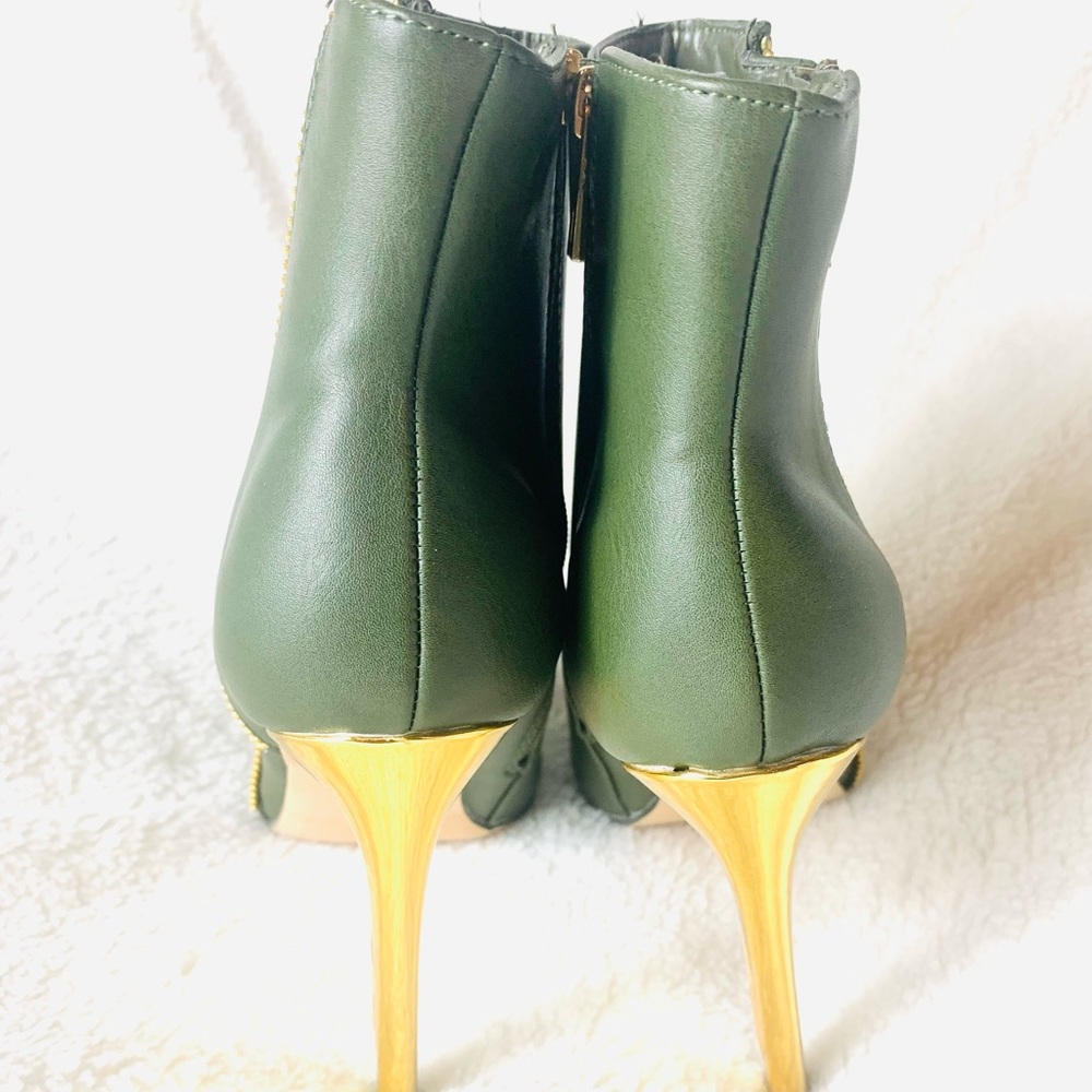 CATHERINE MALANDRINO Zippo Side Zip Heeled Booties - Picture 7 of 8